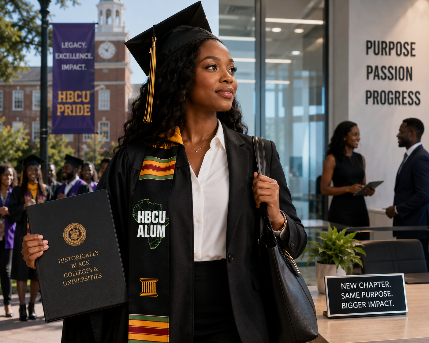 HBCU students and alumni representing the culture.