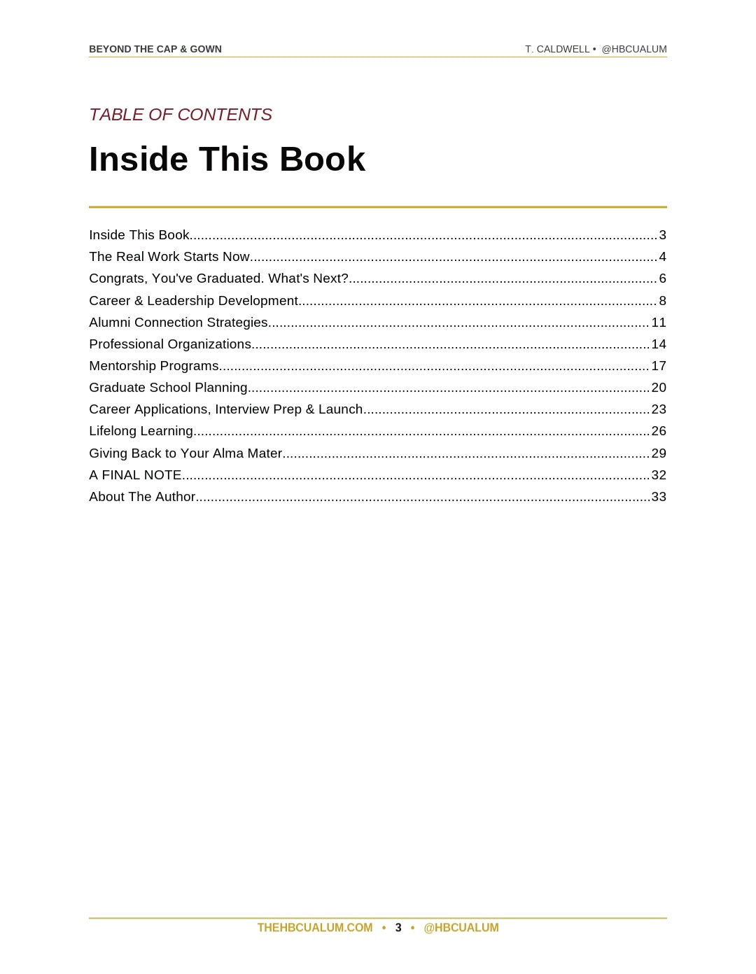 Beyond The Cap and Gown chapter preview, career and leadership development for HBCU graduates